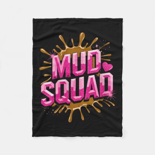 Frauen Muddy Mud Run Squad Mudding Running Fleecedecke (Vorderseite)