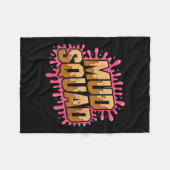 Frauen Muddy Mud Run Squad Mudding Running Fleecedecke (Vorderseite (Horizontal))