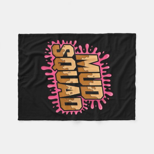 Frauen Muddy Mud Run Squad Mudding Running Fleecedecke (Vorderseite (Horizontal))