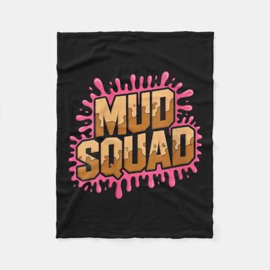 Frauen Muddy Mud Run Squad Mudding Running Fleecedecke (Vorderseite)