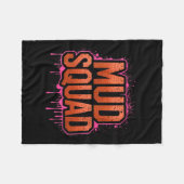 Frauen Muddy Mud Run Squad Mudding Running Fleecedecke (Vorderseite (Horizontal))