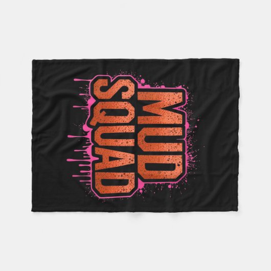 Frauen Muddy Mud Run Squad Mudding Running Fleecedecke (Vorderseite (Horizontal))
