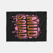 Frauen Muddy Mud Run Squad Mudding Running Fleecedecke (Vorderseite (Horizontal))