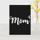 Frauen Mutter4 Mutter von 4 Mutter von vier Kinder Karte (Gelbe Blume)
