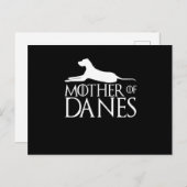 Frauen Mutter Dänen lustiger T - Shirt, lustiger G Ankündigungspostkarte (Vorne/Hinten)