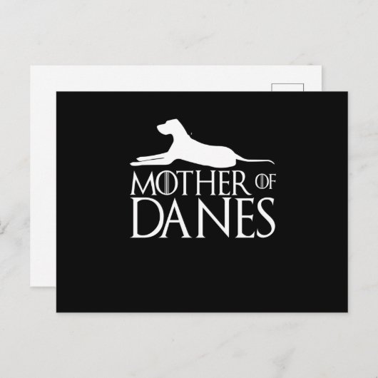 Frauen Mutter Dänen lustiger T - Shirt, lustiger G Ankündigungspostkarte (Vorne/Hinten)