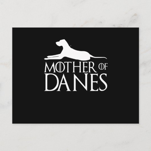 Frauen Mutter Dänen lustiger T - Shirt, lustiger G Ankündigungspostkarte (Vorderseite)