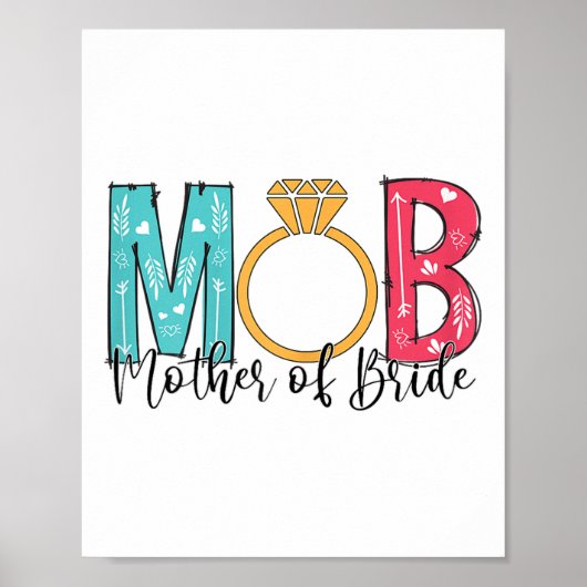 Frauen Mutter der Braut Mob Mog Junggesellinnenabs Poster (Vorne)