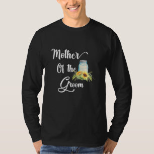 Frauen Mutter des Bräutigams Sonnenblumen-Glas - P T-Shirt