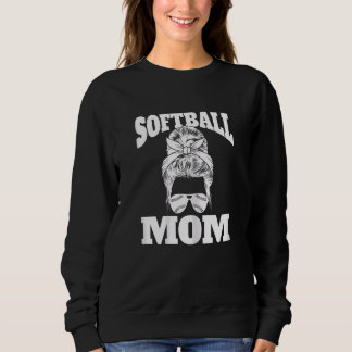 Frauen Mütter Tag Softball Mama Softball Mama Sweatshirt