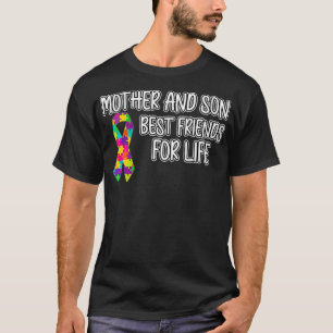 Frauen Mutter und Sohn Autismus Bewusstsein Autism T-Shirt