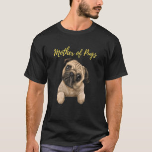 Frauen Mutter Von Mopsen Coole Mops Mama Süße Hund T-Shirt