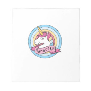 Frauen Muttertag Mamacorn Einhorn Geschenk für Sie Notizblock