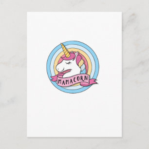 Frauen Muttertag Mamacorn Einhorn Geschenk für Sie Postkarte