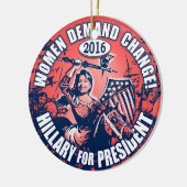 Frauen-Nachfrage Hillary 2016 Keramikornament (Links)