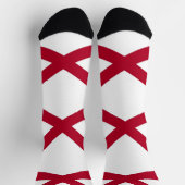 Frauen nachhaltige Crew Socken mit Alabama-Flagge (Oben)