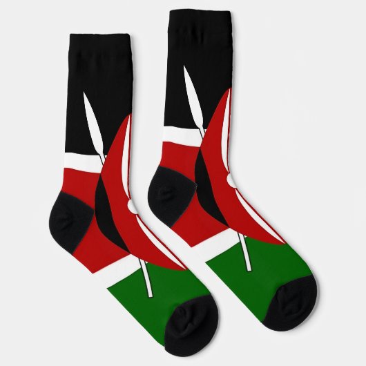 Frauen nachhaltige Crew Socken mit kenianischer Fl (Rechts)