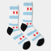 Frauen nachhaltige Socken mit Flagge von Chicago,  (Rechts)