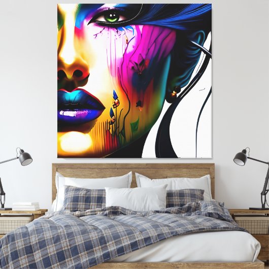 Frauen Nah Leinwanddruck (Insitu (Schlafzimmer))