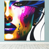 Frauen Nah Leinwanddruck (Insitu (Holzboden))