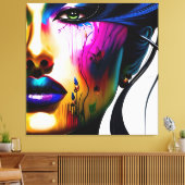 Frauen Nah Leinwanddruck (Insitu (Wohnzimmer))