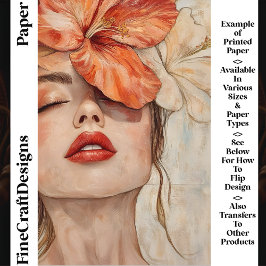 Frauen, Nah-up Portrait CJ2 Scrapbook Paper