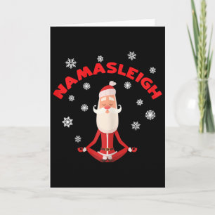 Frauen Namasleigh Yoga Weihnachten Santa Shirt Yog Karte