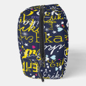 Frauen Name Muster mit Herzen und Sternen Waschbeutel (Rechts)