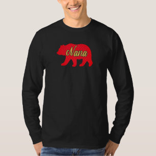 Frauen Nana Bär passende Familien-Erdbeer-Muster T-Shirt