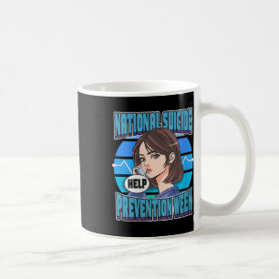 Frauen Nationale Selbstmordpräventionswoche Unters Kaffeetasse
