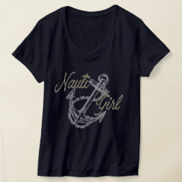 Frauen Nauti Girl V-Ausschnitt T-Shirt