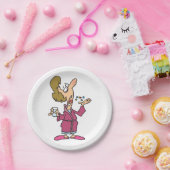 Frauen nehmen Tabletten ein Pappteller (Party)