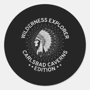Frauen New Mexico Wilderness Explorer Carlsbad Cav Runder Aufkleber