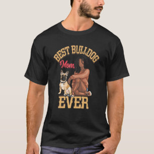 Frauen Niedlich beste Bulldog-Mama je Vintager Wel T-Shirt