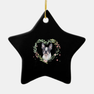 Frauen Niedlich Boston Terrier Mama Blume Dog Love Keramik Ornament
