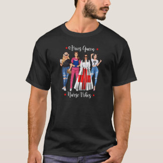 Frauen Niedlich Nurse Aries Queen Nurse März April T-Shirt