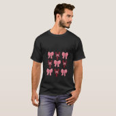 Frauen Niedlich Pink Bow Coquette Crawfish Saubere T-Shirt (Vorne ganz)