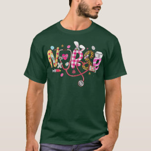 Frauen Niedliche Bunny Nurse Stethocope Krankenver T-Shirt