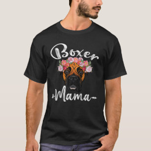 Frauen Niedliche Hunde Mama Muttertag Boxer Mama F T-Shirt