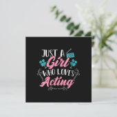 Frauen Niedliche Schauspielerin nur ein Mädchen, d Dankeskarte (Stehend Vorderseite)