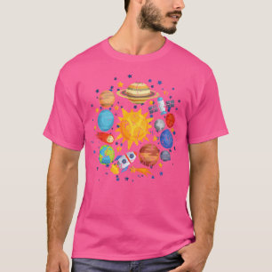 Frauen Niedliche Sternbilder Wissenschaftsgalaxie T-Shirt