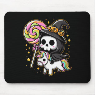 Frauen Niedlicher grimmiger Sensenmann Reitstall U Mousepad