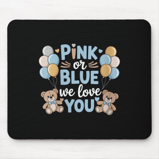 Frauen NK oder Blau Wir Liebe Sie, Schwangerschaft Mousepad (Vorne)