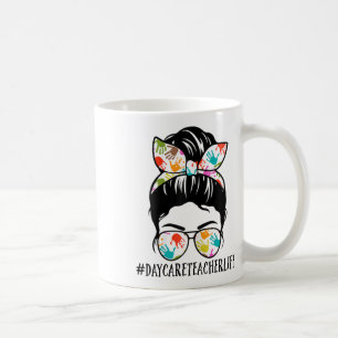 Frauen Nn Tagesstätte Lehrer Leben Unordentlicher Kaffeetasse