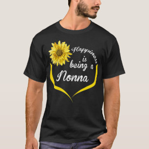 Frauen Nonna Geschenk Glück ist eine Nonna zu sein T-Shirt
