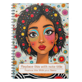 Frauen-Notebook feiern Notizblock