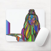 Frauen Notebook-Linie Art Computer Digital-Noteboo Mousepad (Mit Mouse)