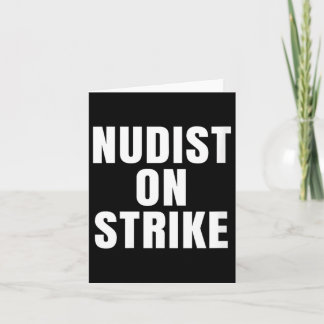Frauen Nudist Auf Streik Lustig Humor Sarkastisch Karte