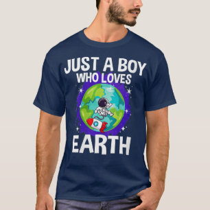 Frauen nur ein Junge, der die Liebe Earth VNeck T-Shirt