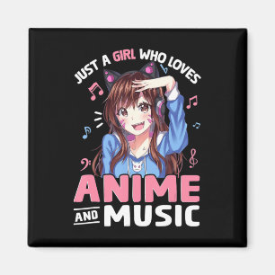 Frauen nur ein Mädchen, das Anime und Music Anime Magnet